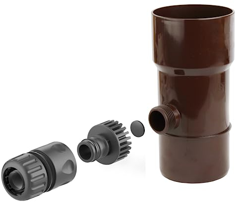 Regensammler Regenwassersammler Regenwasserrückgewinnung Filter Fallrohr Regen Ø 110 mm braun