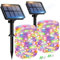 btfarm Solar Lichterkette Aussen, 2x15M 150 LED Solarlichterkette Außen Wetterfest 8 Modi IP65 Wasserdicht Kupferdraht Lichterkette Außen Solar Outdoor für Garten Terrasse Baum Hof Party (Bunt)