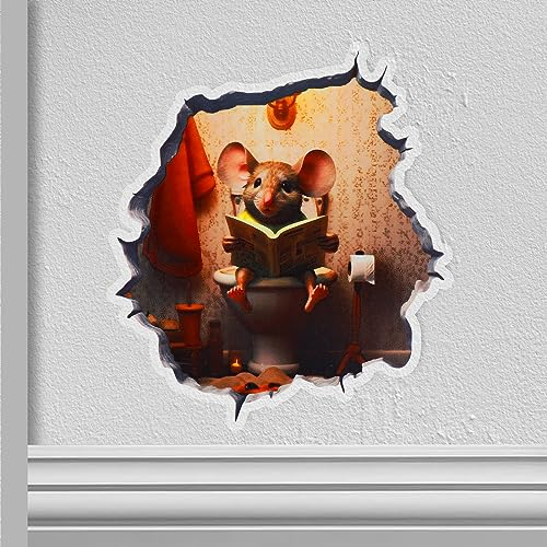 Wandaufkleber Mauseloch 3D, Lustig Mausloch Wandaufkleber, Mauseloch Wandtattoo, Mauseloch Aufkleber 3D für Kinderzimmer, Wohnzimmer, Kinderzimmer, Schlafzimmer
