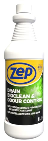 Zep Drain Bioclean & Odour Control - 1l, Drain Unblocker For Preventive Maintenance To Keep Drains Unblocked, Perfect For Bad Smells, Sink Cleaner For Smelling Sinks, Zep Commercial
