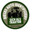 Dieses Auto identifiziert sich als Traktor Aufkleber 4,5 cm