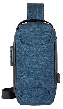 Kette Für Taschen Herren Prävention Dieben Passwort Chest Lock Bag Stoff Sport One Shoulder Messenger Bag Medizin Taschen (Blue, One Size)