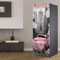 Fridge Wraps Kitchen Fridge Stickers Cover Full Doors, Fridge Sticker Full Covering Door Fridge Covers Skins Wall Stickers for Kitchen Decal, Pink Retro car Gray Street