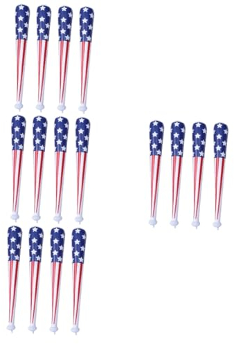 TOYANDONA 16 Stk Baseballschläger-Requisite kinderfasching kinderkarneval aufblasbares Spielzeug USA- Ornament Spielzeuge Partyjubel Gefälligkeiten Party-Requisiten Sport PVC