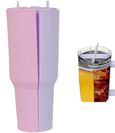 Carroterr Inner Cup Section Tray for stanley Cup Accessories, 2-in-1 Drink Separator Silicone Liner, Silicone Hot Cold Inner Tray for 40 oz Tumbler, Reusable Cup Divider for Dual-Sided Drink