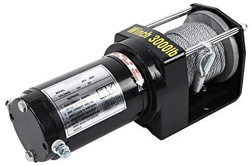 3000lbs Récupération électrique Wi avec Kit de Télécommande à Fil pour Camion S ATV Remorquage Bateau Remorque Devoir Câble électrique Wi Bundle