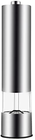 SHOWERORO 2 Pimenteros Eléctricos De Acero Inoxidable Sin Batería Compacto Para Cocina Pimienta Molida Sal