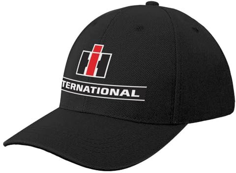 Baseball Kappen International Harvester IH Fan Club Rot Traktoren Symbol Baseballmütze Hüte Baseballmütze Cosplay Schwarz Geschenk
