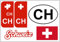 Daged Schweiz Aufkleber Karte 5 Stück - Auslandskennzeichen Nummernschild PKW Auto Motorrad Biker Flagge Fahne Vinyl KN