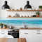 Küchenrückwand selbstklebend HART Material - Rückwand für Fliesen überdeckt Fliesenfugen - Meer - Strand - Fische - Muschel (B44, 400x60 cm)
