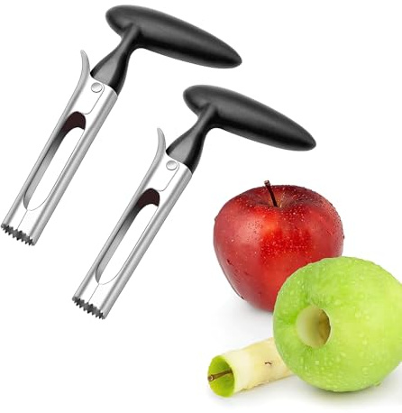 Weenwill Apfelentkerner,2 PCS Edelstahl Apfelkernausstecher Apple Entkerner Küchenhelfer Apfelschneider Apple oder Pear Core Entferner Werkzeug für Zuhause Küche Birnen Paprika Honeycrisp