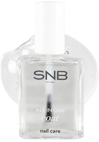 SNB Professional 3-in-1 Nagelhärter, Basis- und Überlack 15 ml – Stärkt natürliche Nägel, schützt vor Bruch und Absplitterung – Hochglanz-Finish – Einfache Anwendung mit Präzisionspinsel