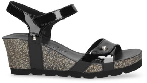 Panama Jack Julia, Sandalia de cuña Mujer, Negro B63, 37 EU