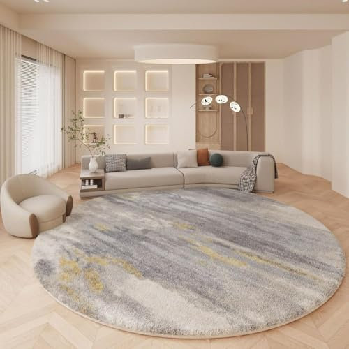Tapis Rond en Vinyle-Imitation Carreaux de Ciment-Antidérapant Salon Salle de Bain Cuisine Sol-Épaisseur 0,6 Mm-Ensemble,100cm,2,120 * 120CM
