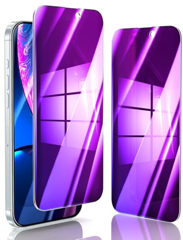 Kesuwe 2 Pack Privacy Screen Protector for iPhone 15 Plus, Anti Scratch | Suitable for Play Mobile Gaming, Not Easy to Disconnect Touch, Eye Protection, Anti Spy