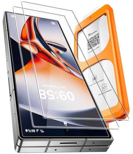 TOCOL Verre Trempé pour Samsung Galaxy Z Fold 7, Dépoussiérage Automatique, Installation Rapide, Sans Bulles, Dureté 9H, Résistant aux Rayures, Coques de Téléphone Compatibles, 2 Pièces
