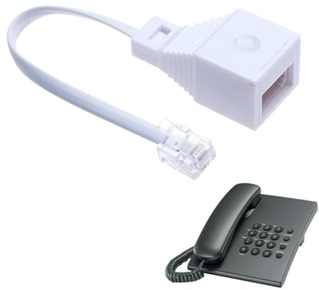 Vexorlian RJ11 to BT Socket Adapter, 4-Wire Female Converter - Universal Compatibility for Phones & Modems, 10cm Cable Length