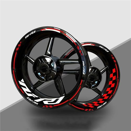 Felgenaufkleber Felgenaufkleber Für Yamaha YZF-R1 YZF R1 YZFR1 – Reflektierende, Nabenaufkleber, Streifenband-Aufkleber-Set Felgen Aufkleber Motorrad Tuning