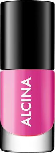 ALCINA Nail Color candy pink - 1 x 5 ml - Nagellack mit intensiver Farbbrillanz & hoher Deckkraft - Langanhaltend - Streifenfreier Auftrag - Professionelles Ergebnis nach nur einem Farbauftrag - Pink