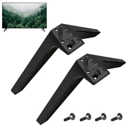 TV Stand Replacement for LG 49 50 55 Inch TV, 6-Piece TV Legs Set with Mounting Screws, Space-Saving TV Table Stand for Optimised Viewing Experience, Black TV Feet for LG Television Models