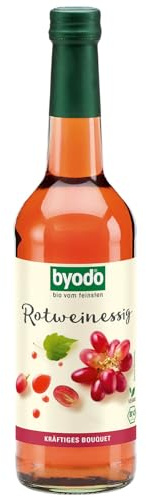 Bio Rotweinessig 3er Pack von Byodo | Vegan & Glutenfrei | Idealer Essig für Dressings & Marinaden | Italienische Küche | Premium Essig, 500 ml