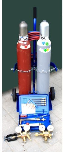 Autogenschweißgerät 10/10 komplett mit Flaschen Druckregler Brennerkasten Schlauch