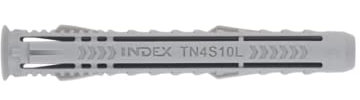 INDEX Fixing Systems TN4S-Confezione da 100 tasselli 4 segmenti, per ogni tipo di materiale, in nylon, TN4S06