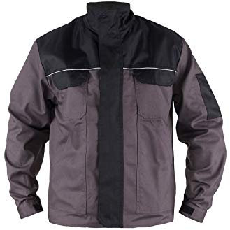 TMG® Arbeitsjacke Herren mit reflektierenden Streifen | strapazierfähig & atmungsaktiv | multifunktional | grau L