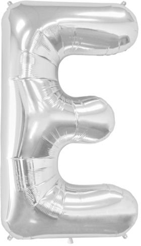 Smart Deko Folienballon Buchstabe E Silber 44229 --- Luftballon --- Luftbefüllung --- ca. 40 cm (E)