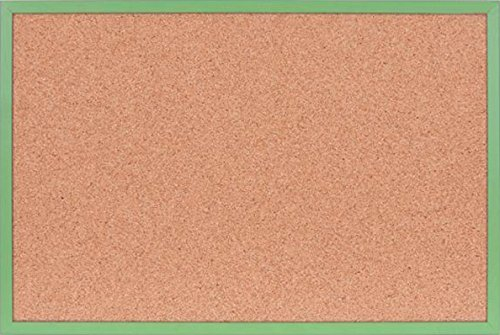 Pinnwand ca. 40 x 60 cm mit farbigem Holzrahmen (grün)