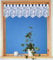 Scheibengardine Schlaufen Panneaux aus hochwertigem Jacquard mit Blumen in bunt - HxB 32x165 cm - Bistrogardine Gardine Tulpen Typ4