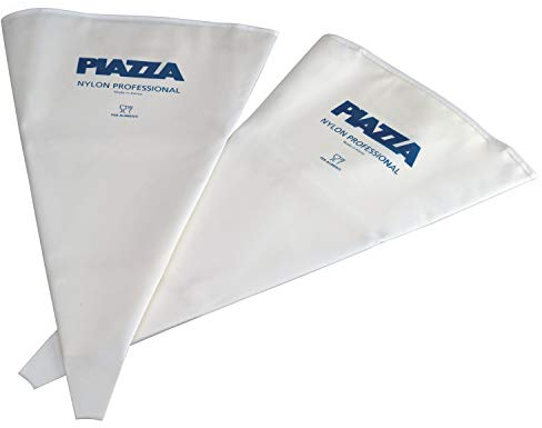 PIAZZA - Sac a Poche Professionali Senza Beccucci - Confezione 2 Sacchetti da 25 cm - Per Realizzare Decorazioni su Dolci, Torte, Cioccolatini e Pasticcini - Riutilizzabili e Resistenti in Nylon