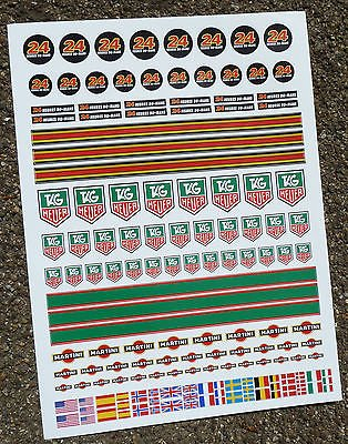SLOTCAR SCALEXTRIC 1/32nd maßstab Le Mans Ausdauer Rennfahren sticker aufkleber
