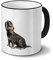 printplanet Hundetasse Rauhaardackel - Tasse mit Hundebild Rauhaardackel - Becher Schwarz