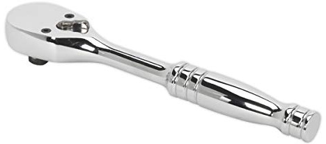 Sealey Ak660Df Ratchet Wrench 1/4In Sq Drive Dust-Free Pear-Head Flip Reverse