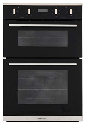 Rangemaster RMB9045BL/SS Electric Double Oven - Black & Stainless Steel