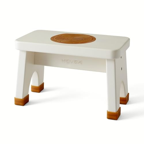 Hevea Rubberwood Hocker (Marshmallow White)