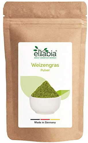 Erba di grano in polvere macinata, 500 g, erba di frumento in polvere di alta qualità da coltivazione europea, 100% pura senza additivi