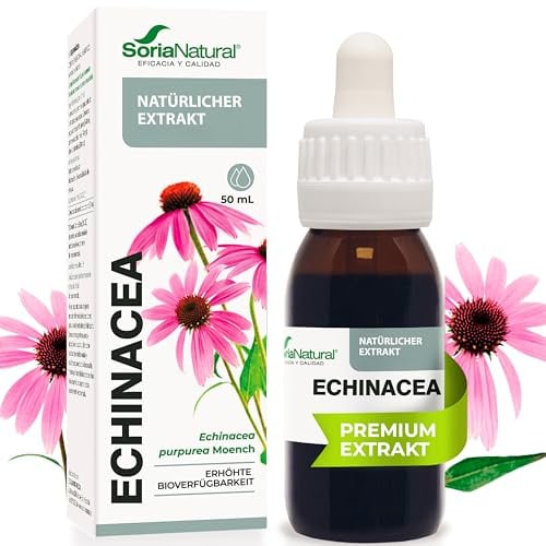 Soria Natural Extracto de Equinácea - Refuerza tus defensas de forma natural - Ayuda al sistema inmunológico - Extracto de Planta 100% Natural Alta Absorción - Botella de 50ml
