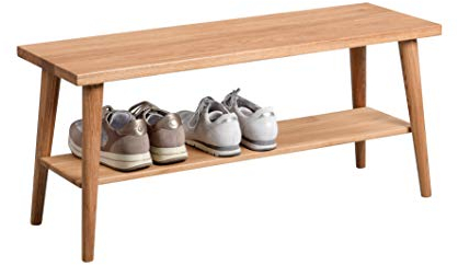 M2 Kollektion Fügen Garderobenbank, Massivholz, braun, 90x40x30