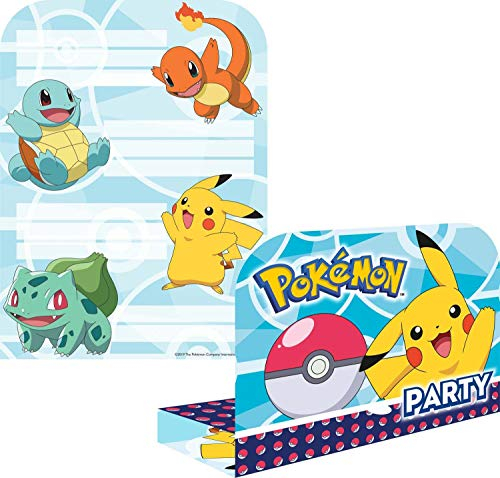 Child Pokemon Invites & Envelopes (8 pk)