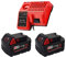 FengBP®Lot de 2 Batteries M1850 18V 5,0Ah avec Chargeur pour Milwaukee M18 48-59-1812, 48-59-1807, 48-59-1806, 48-59-1840,M18B M18B4 48-11-1820 14,4-18 V Li-ION