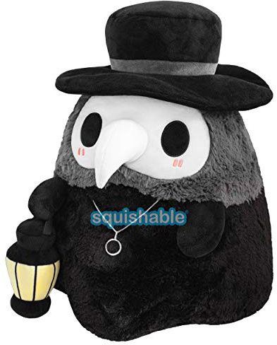 Squishable - Pestdoktor - The Mysterious Doctor Plague Collection - 43 cm - Weiches Kuscheltier Sammlerstück - Leuchtet im Dunkeln