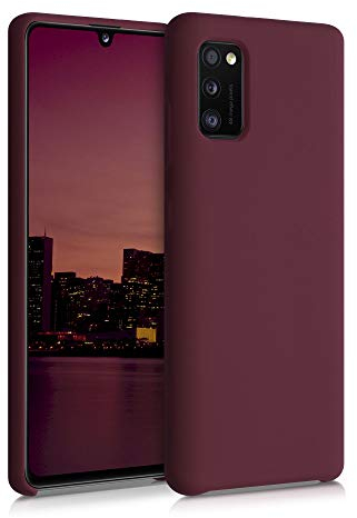 kwmobile Hülle kompatibel mit Samsung Galaxy A41 Hülle - Silikon Handy Case - Handyhülle weiche Oberfläche - kabelloses Laden - Tawny Red