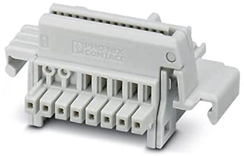 PHOENIX CONTACT TBUS8-18,8-PPPPPPPS-7035 Tragschienen-Busverbinder, 8 Polzahl pro Reihe, 2.54 mm Rastermaß, 32 V, Lichtgrau, 30 Stück