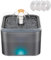 Trinkbrunnen für Katzen Hunde, Ultraleiser Haustierbrunnen 2L Automatischer Wasserspender mit LED-Licht Blumentrinkbrunnen enthält 3 Aktivkohlefilter