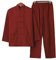 Chinois Traditionnel Manches Longues Tang Costume Kung Fu Uniforme Chemise pour Hommes Kung Fu Veste Pantalon, Coton Pur Tai Chi Uniforme, Hanfu Kung Fu Wing Chun Ch red-4XL