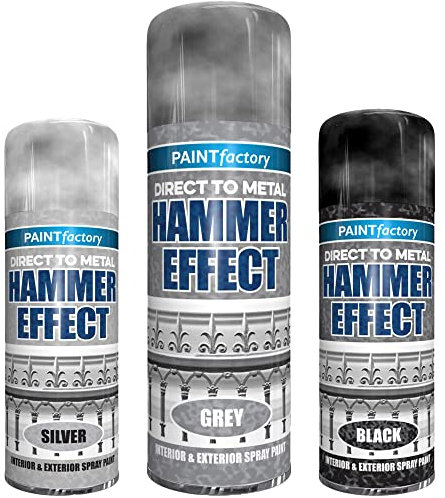 Classic Signature - Hammered Effect Spray Paint 400ml, Use for Interior & Exterior Aerosol for Metal, Wood, Plastic (1 x Pack, Grey)