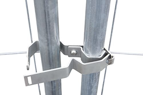 Zaundirekt Bauzaunschloss | Edelstahl | Kompatibel mit Allen gängigen Bauzäunen