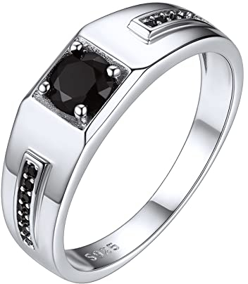 ChicSilver 925 Sterling Silber Fingerring in Größe 69 Herren Männer Siegelring mit runden Zirkonia 5mm Bandring für Freundin Ehefrau